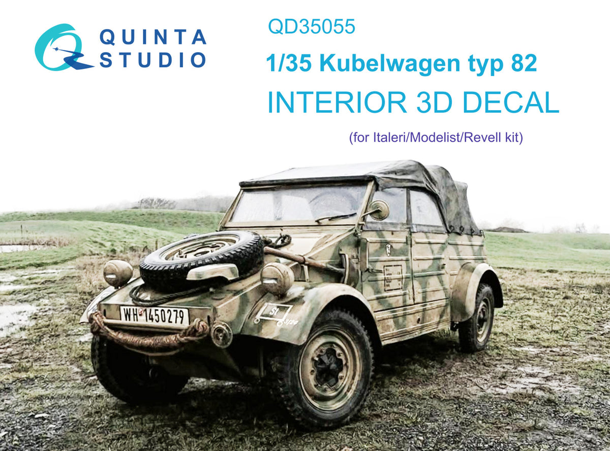 Quinta Studio QD35055 1:35 Kubelwagen typ 82 (3D-Printed) & coloured Interior