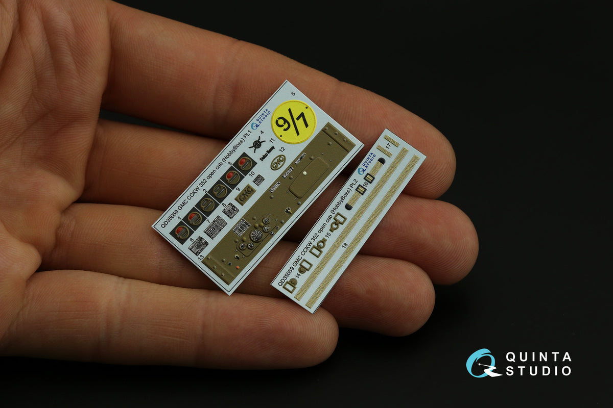 Quinta Studio QD35059 1:35 GMC CCKW 352 Open Cab (3D-Printed) & coloured Interior