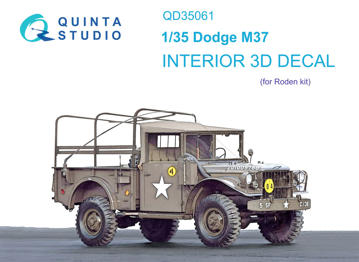 Quinta Studio QD35061 1:35 Dodge M37 (3D-Printed) & coloured Interior