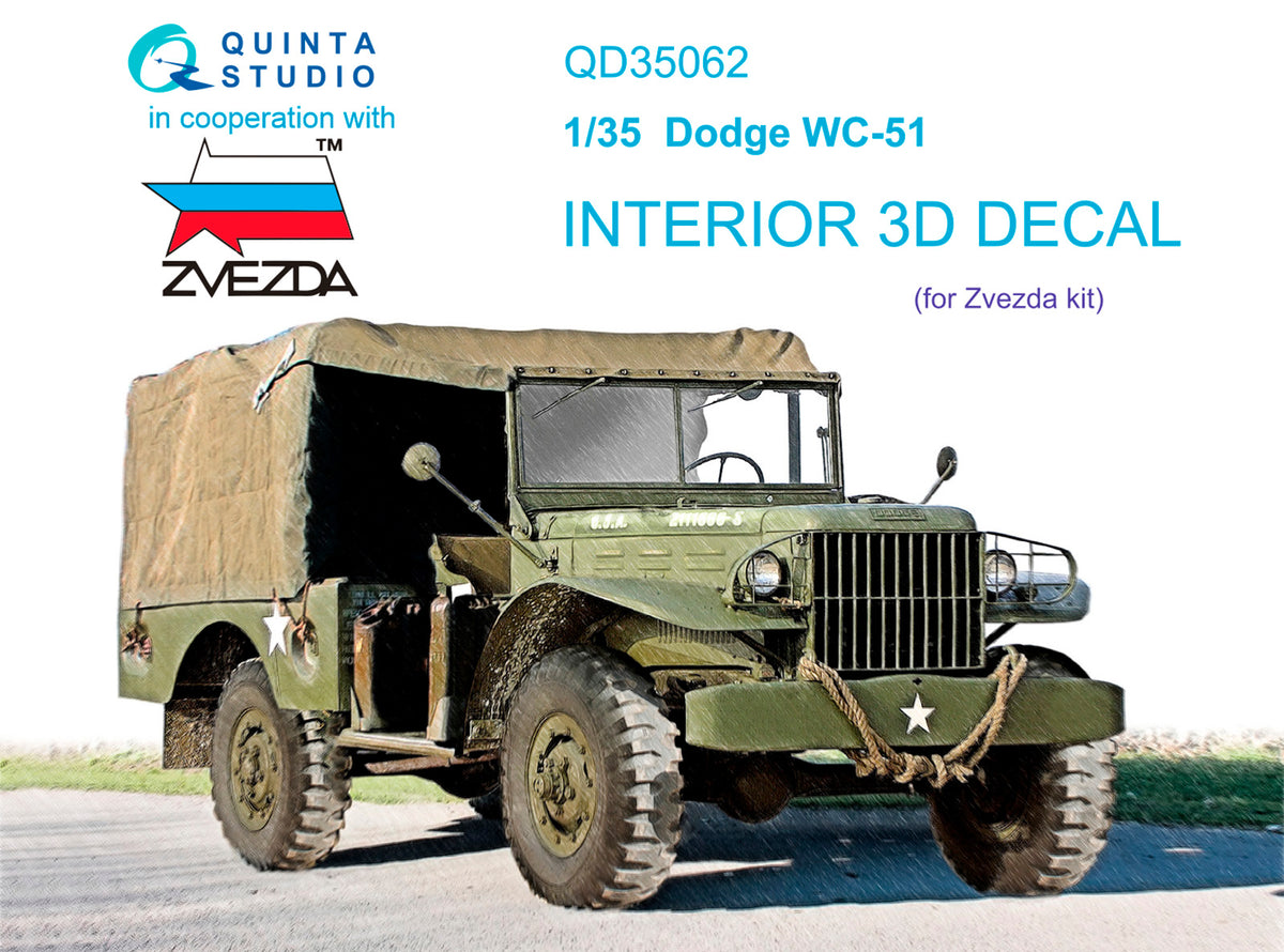 Quinta Studio QD35062 1:35 Dodge WC-51 (3D-Printed) & coloured Interior