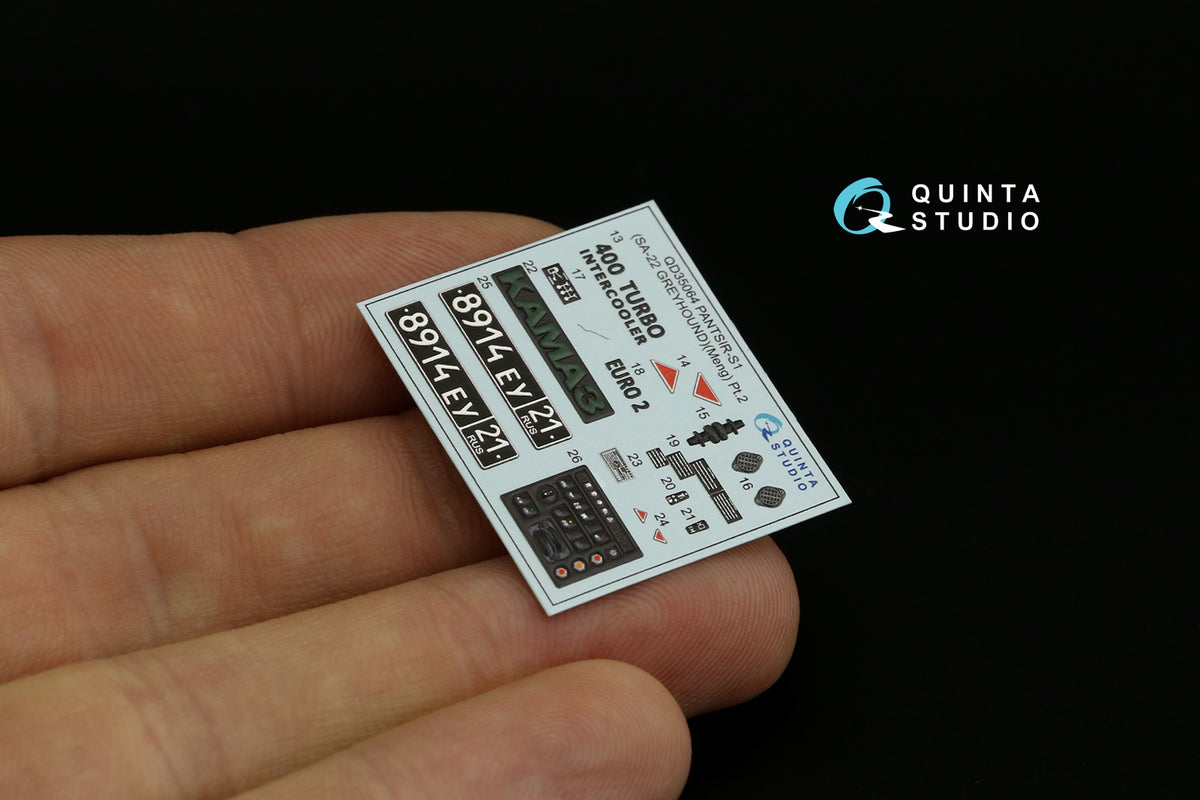 Quinta Studio QD35064 1:35 Pantsir-S1 (SA-22 Greyhound) (3D-Printed) & coloured Interior