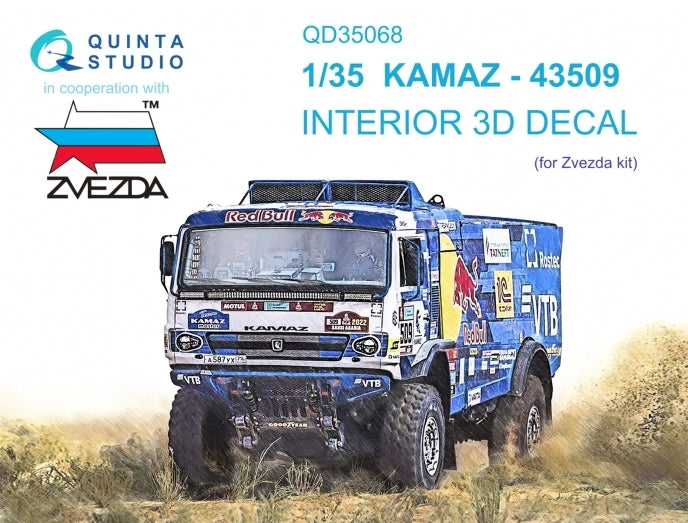 Quinta Studio QD35068 1:35 KAMAZ-43509 (3D-Printed) & coloured Interior