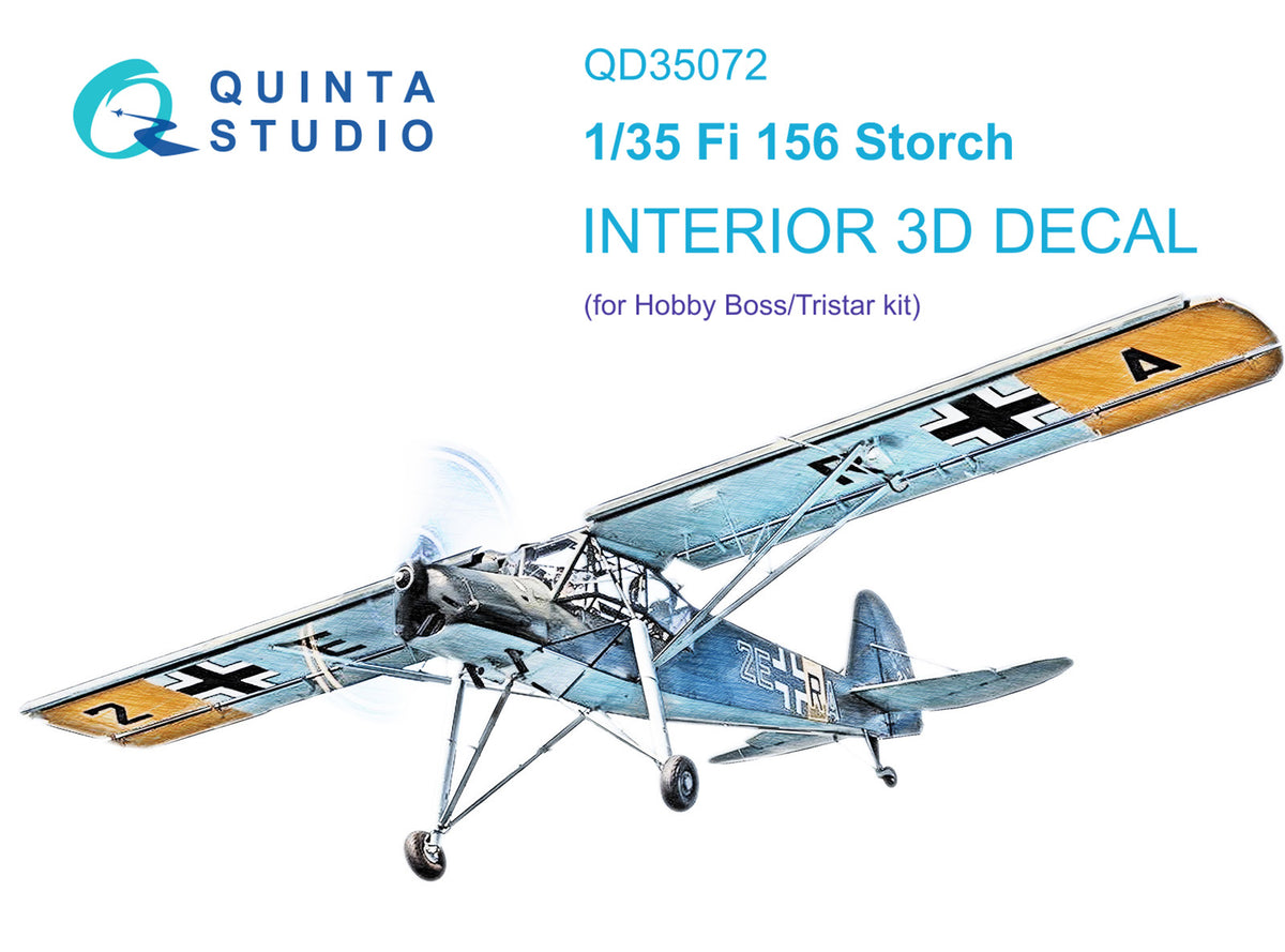 Quinta Studio QD35072 1:35 Fieseler Fi-156C Storch (3D-Printed) & coloured Interior