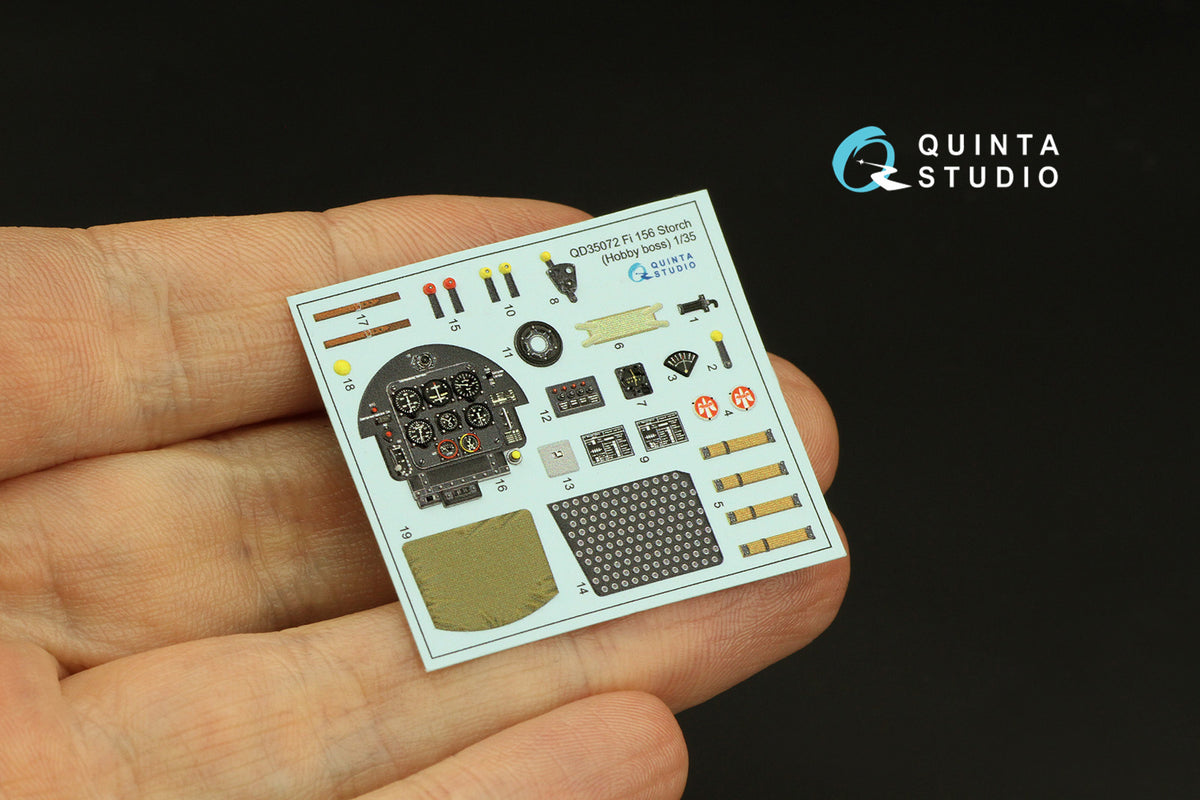 Quinta Studio QD35072 1:35 Fieseler Fi-156C Storch (3D-Printed) & coloured Interior