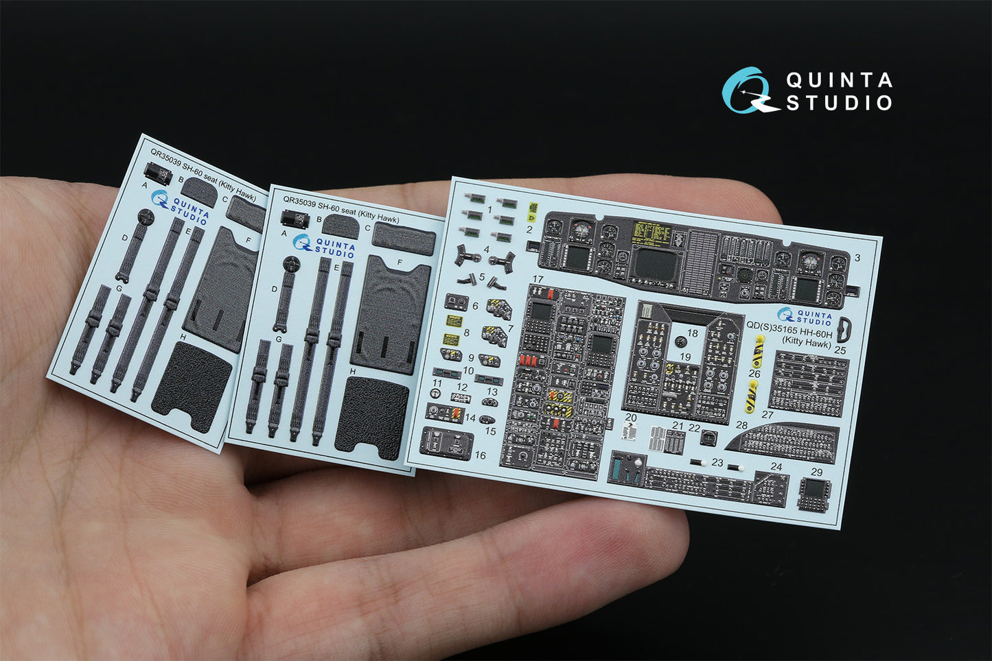 Quinta Studio QD35165 1:35 Sikorsky HH-60H Rescue Hawk 3D-Printed & coloured Interior