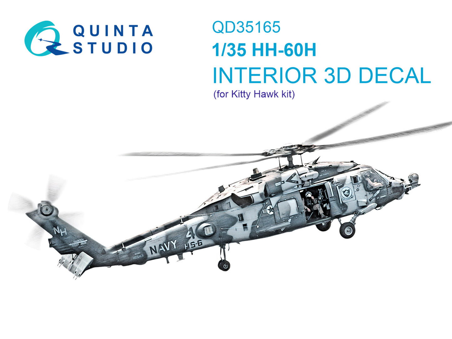 Quinta Studio QD35165 1:35 Sikorsky HH-60H Rescue Hawk 3D-Printed & coloured Interior