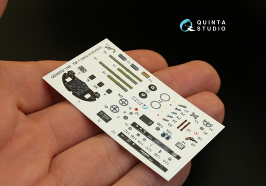 Quinta Studio QD48002 1:48 Yakovlev Yak-1 (early production) 3D-Printed coloured Interior