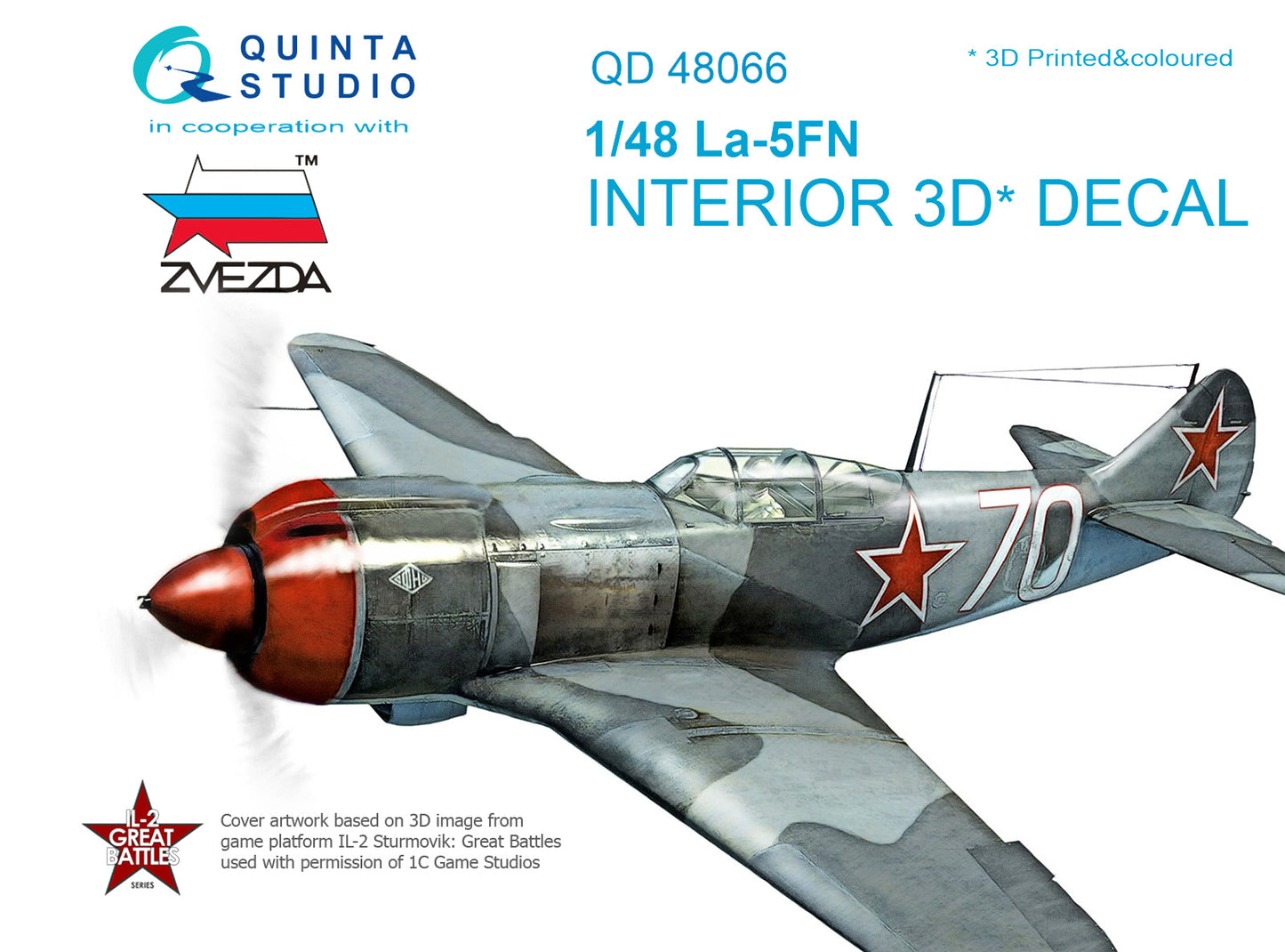 Quinta Studio QD48066 1:48 Lavochkin La-5FN 3D-Printed coloured Interior