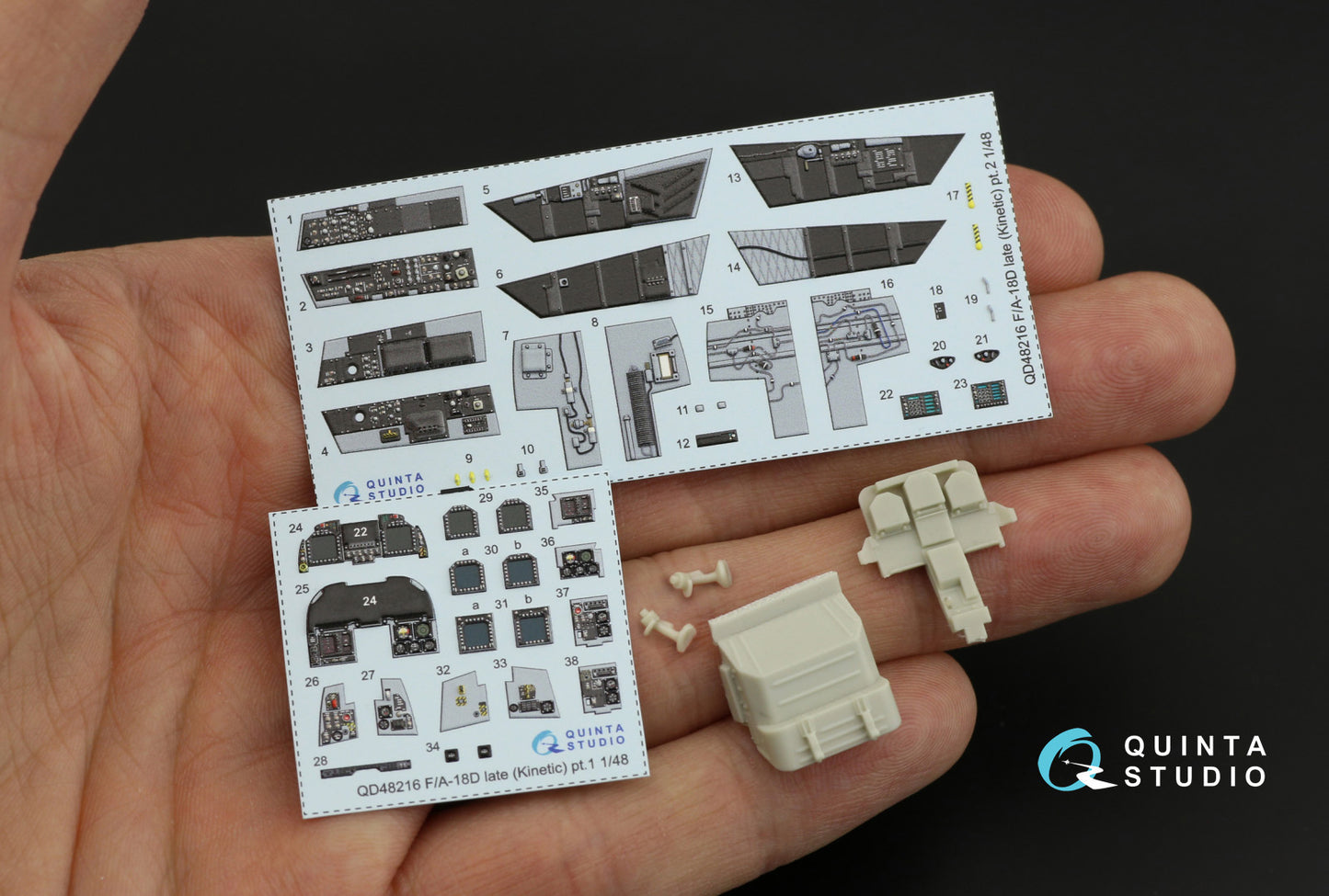 Quinta Studio QD48216 1:48 F/A-18D Hornet Late 3D-Printed coloured Interior
