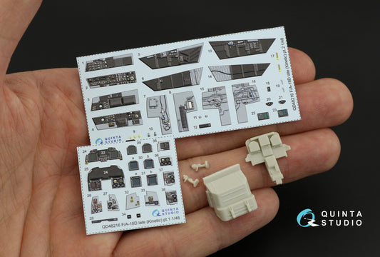 Quinta Studio QD48216 1:48 F/A-18D Hornet Late 3D-Printed coloured Interior
