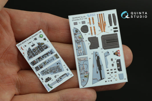 Quinta Studio QD48249 1:48 Sukhoi Su-25 3D-Printed coloured Interior