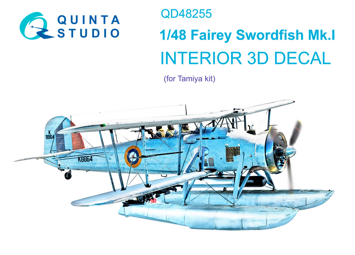 Quinta Studio QD48255 1:48 Fairey Swordfish Mk.I (3D-Printed) & coloured Interior