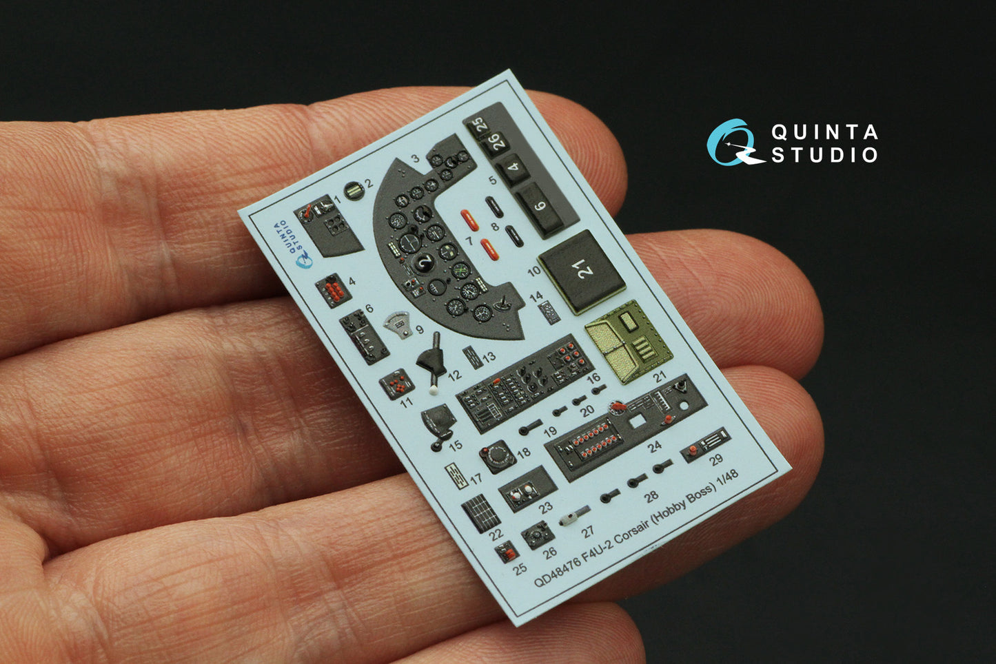 Quinta Studio QD48476 1:48 Vought F4U-2 Corsair 3D-Printed coloured Interior