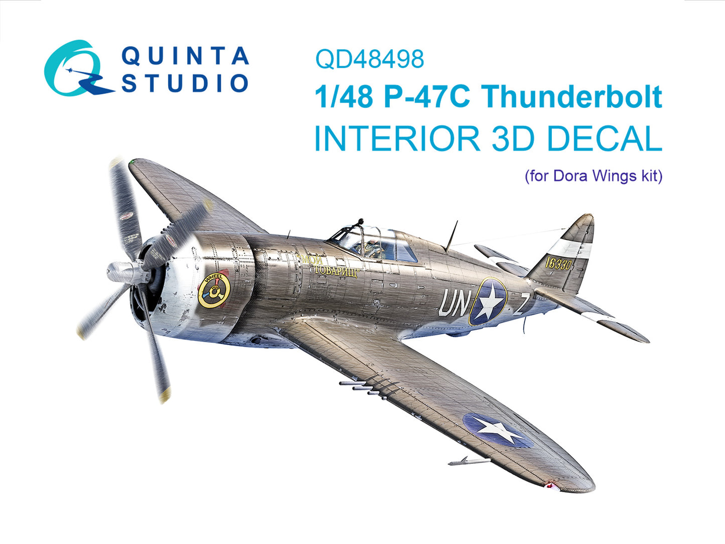 Quinta Studio QD48498 1:48 Republic P-47 Thunderbolt 3D-Printed & coloured Interior o