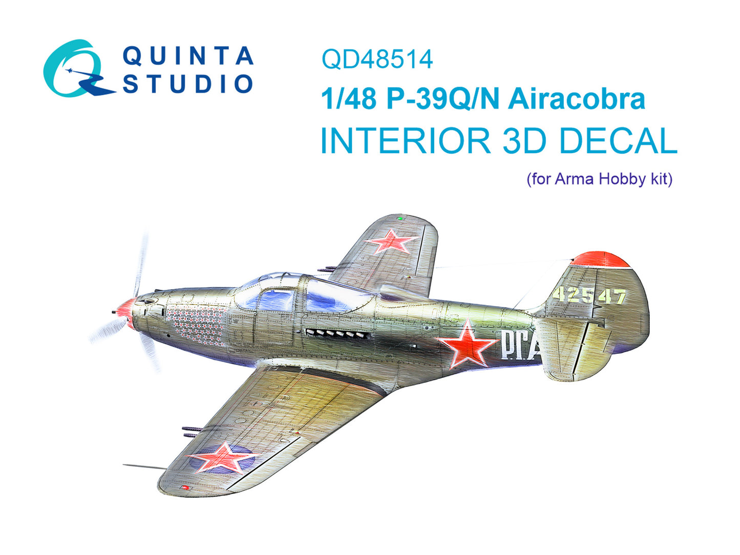 Quinta Studio QD48514 1:48 Bell P-39Q/N Airacobra 3D-Printed coloured Interior