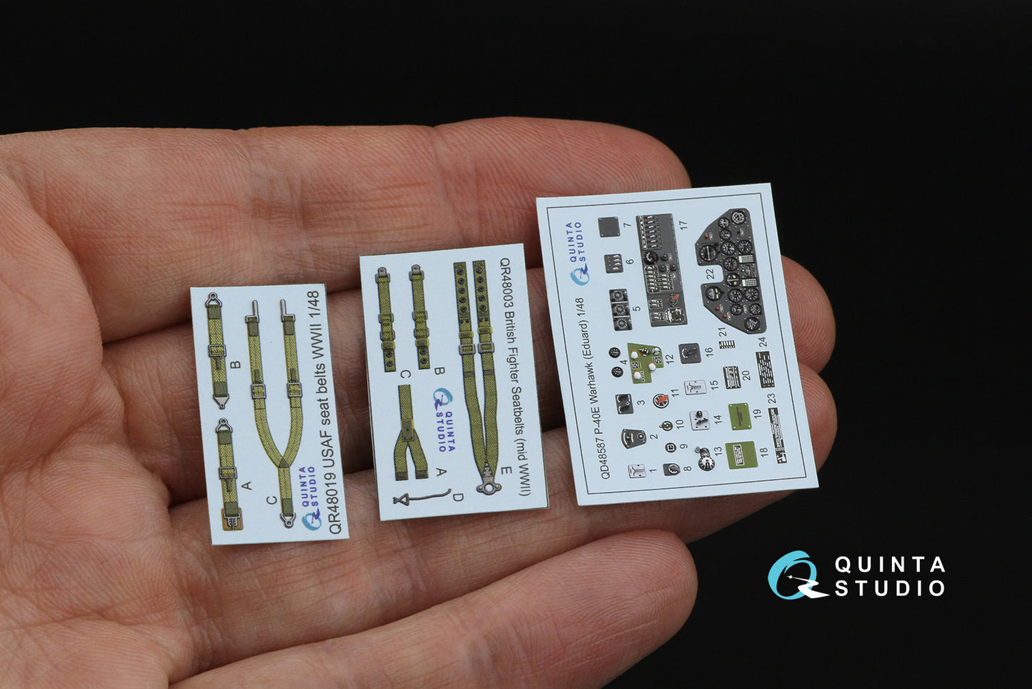 Quinta Studio QD48587 1:48 Curtiss P-40E Warhawk 3D-Printed & coloured Interior