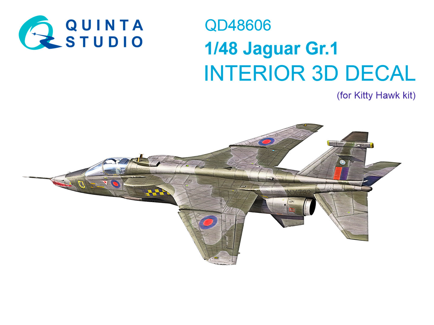 Quinta Studio QD48606 1:48 Sepecat Jaguar Gr.1 3D-Printed & coloured Interior