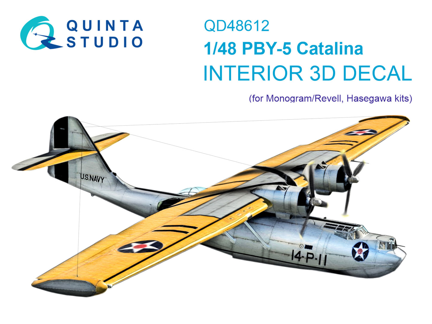 Quinta Studio QD48612 1:48 Consolidated PBY-5 Catalina 3D-Printed & coloured Interior