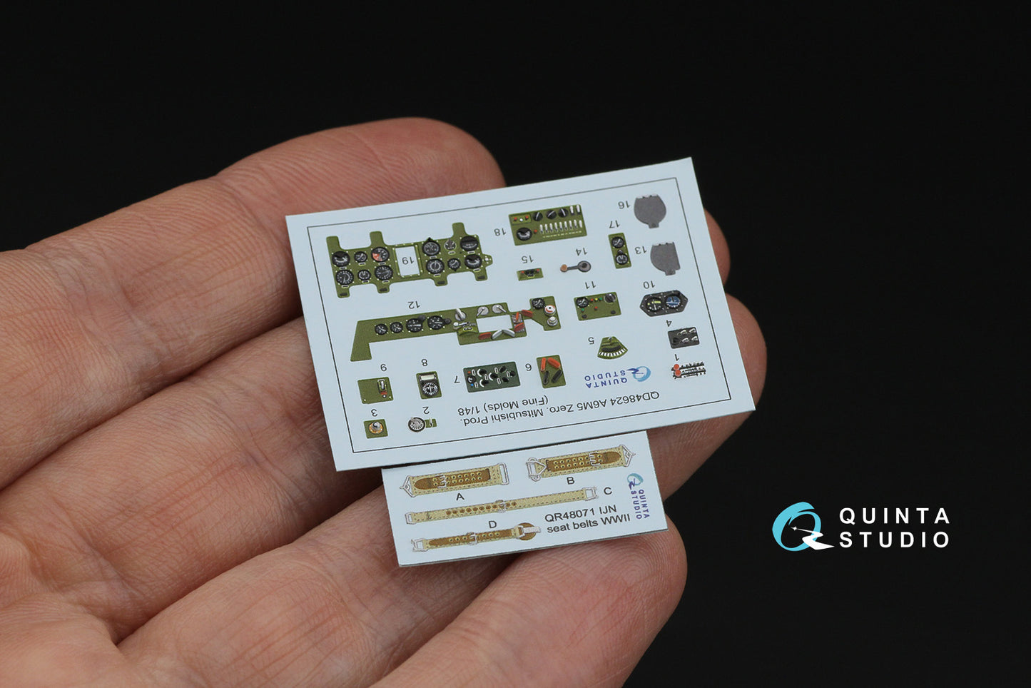Quinta Studio QD48624 1:48 Mitsubishi A6M5 Zero, Mitsubishi Prod. 3D-Printed & coloured Interior