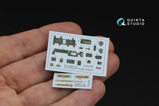 Quinta Studio QD48625 1:48 Mitsubishi A6M5 Zero, Nakajima Prod. 3D-Printed & coloured Interior
