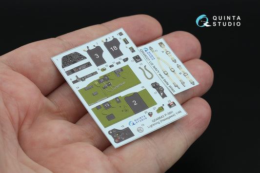 Quinta Studio QD48642 1:48 Lockheed P-38H Lightning 3D-Printed & coloured Interior