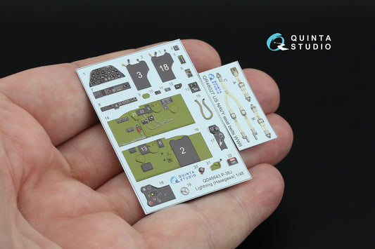 Quinta Studio QD48643 1:48 Lockheed P-38J Lightning 3D-Printed & coloured Interior