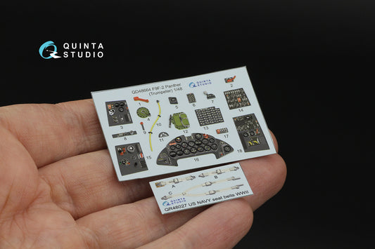 Quinta Studio QD48664 1:48 Grumman F9F-2 Panther 3D-Printed & coloured Interior