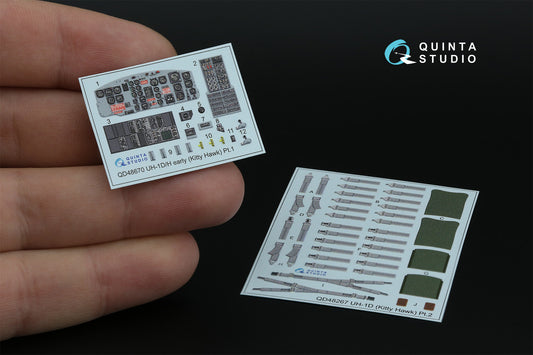 Quinta Studio QD48670 1:48 Bell UH-1D early/UH-1H early 3D-Printed & coloured Interior