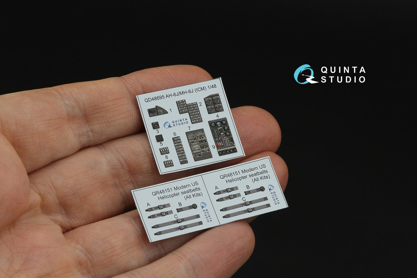 Quinta Studio QD48695 1:48 Bell AH-6J/MH-6J Little Bird 3D-Printed & coloured Interior