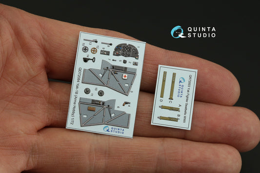 Quinta Studio QD72084 1:72 Yakovlev Yak-1B (3D-Printed) & coloured Interior