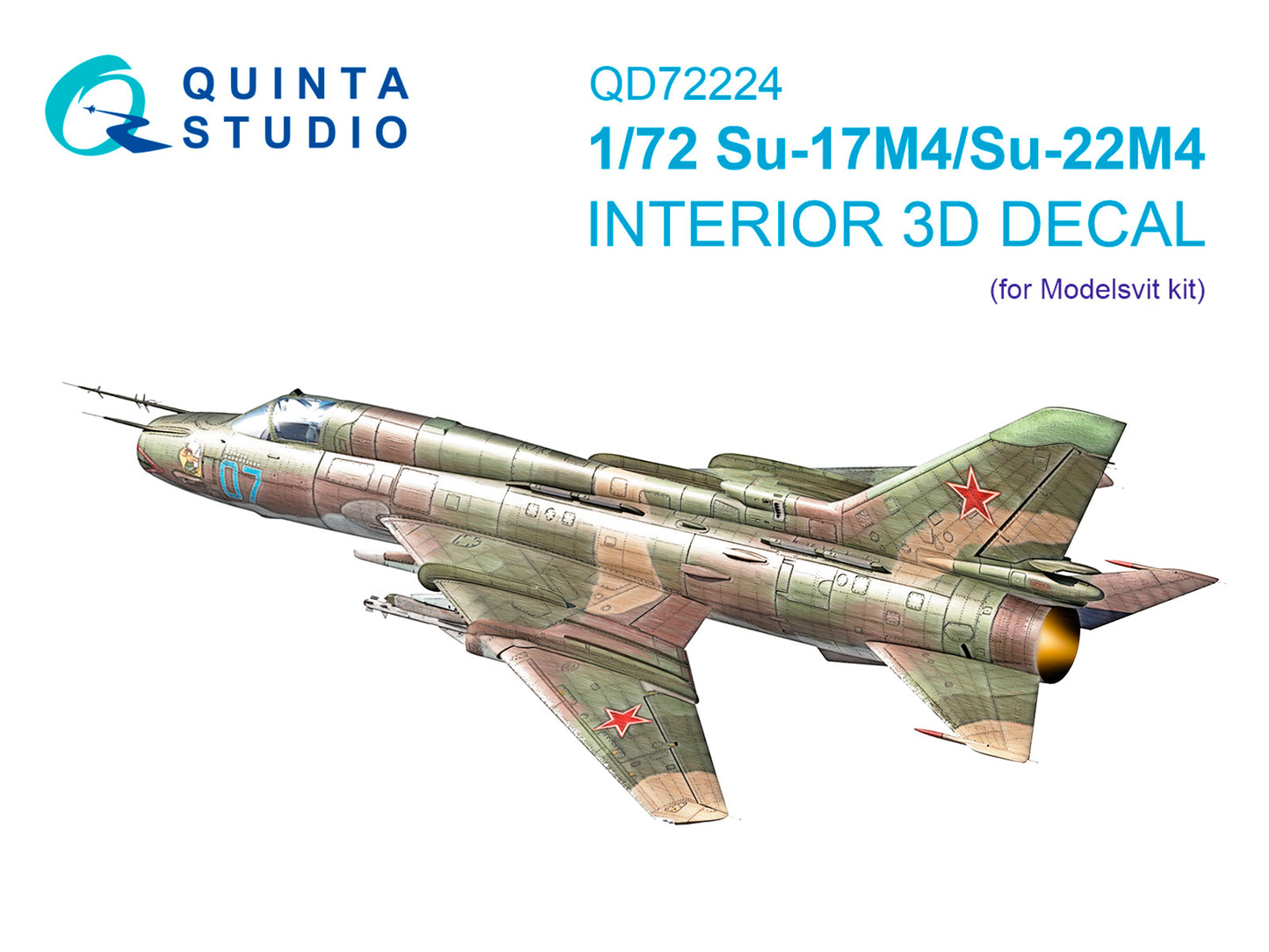 Quinta Studio QD72224 1:72 Sukhoi Su-17M4/Su-22M4 3D-Printed & coloured Interior
