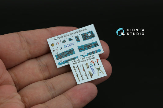 Quinta Studio QD72227 1:72 Mikoyan MiG-21bis early 3D-Printed & coloured Interior