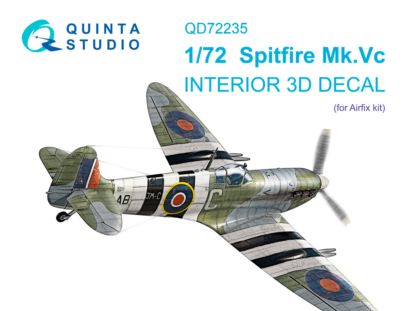 Quinta Studio QD72235 1:72 Supermarine Spitfire Mk.Vc 3D-Printed & coloured Interior