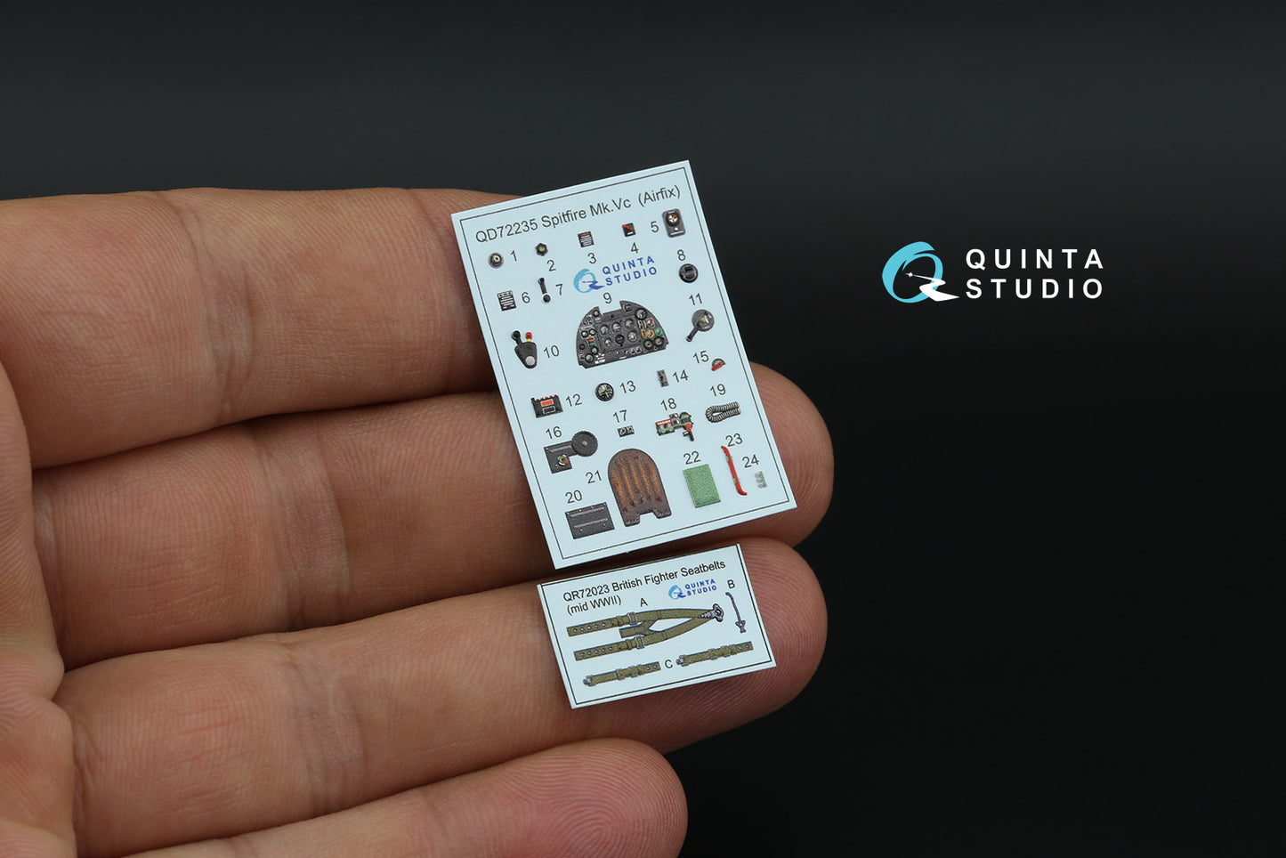 Quinta Studio QD72235 1:72 Supermarine Spitfire Mk.Vc 3D-Printed & coloured Interior