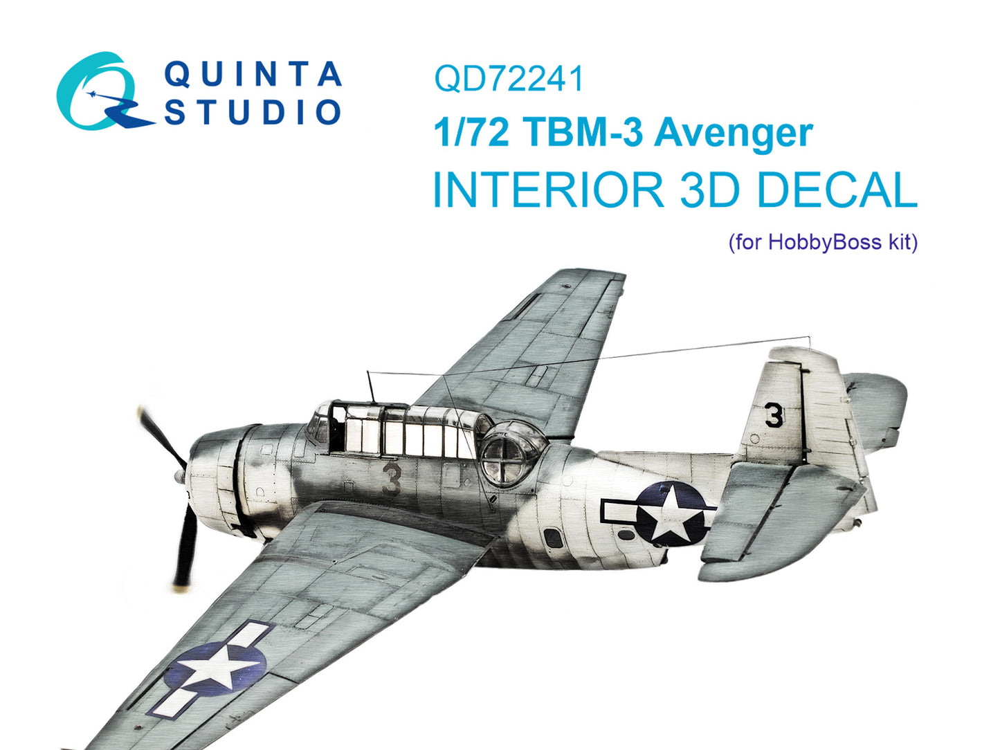 Quinta Studio QD72241 1:72 Grumman TBM-3 Avenger 3D-Printed & coloured Interior