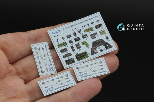 Quinta Studio QD72241 1:72 Grumman TBM-3 Avenger 3D-Printed & coloured Interior