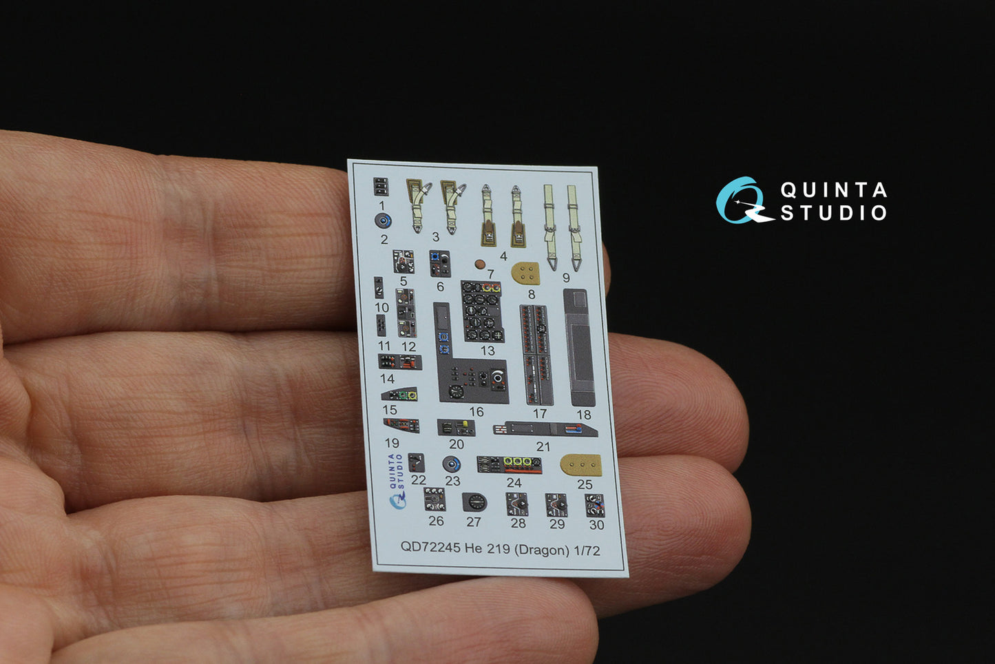 Quinta Studio QD72245 1:72 Heinkel He-219 3D-Printed & coloured Interior