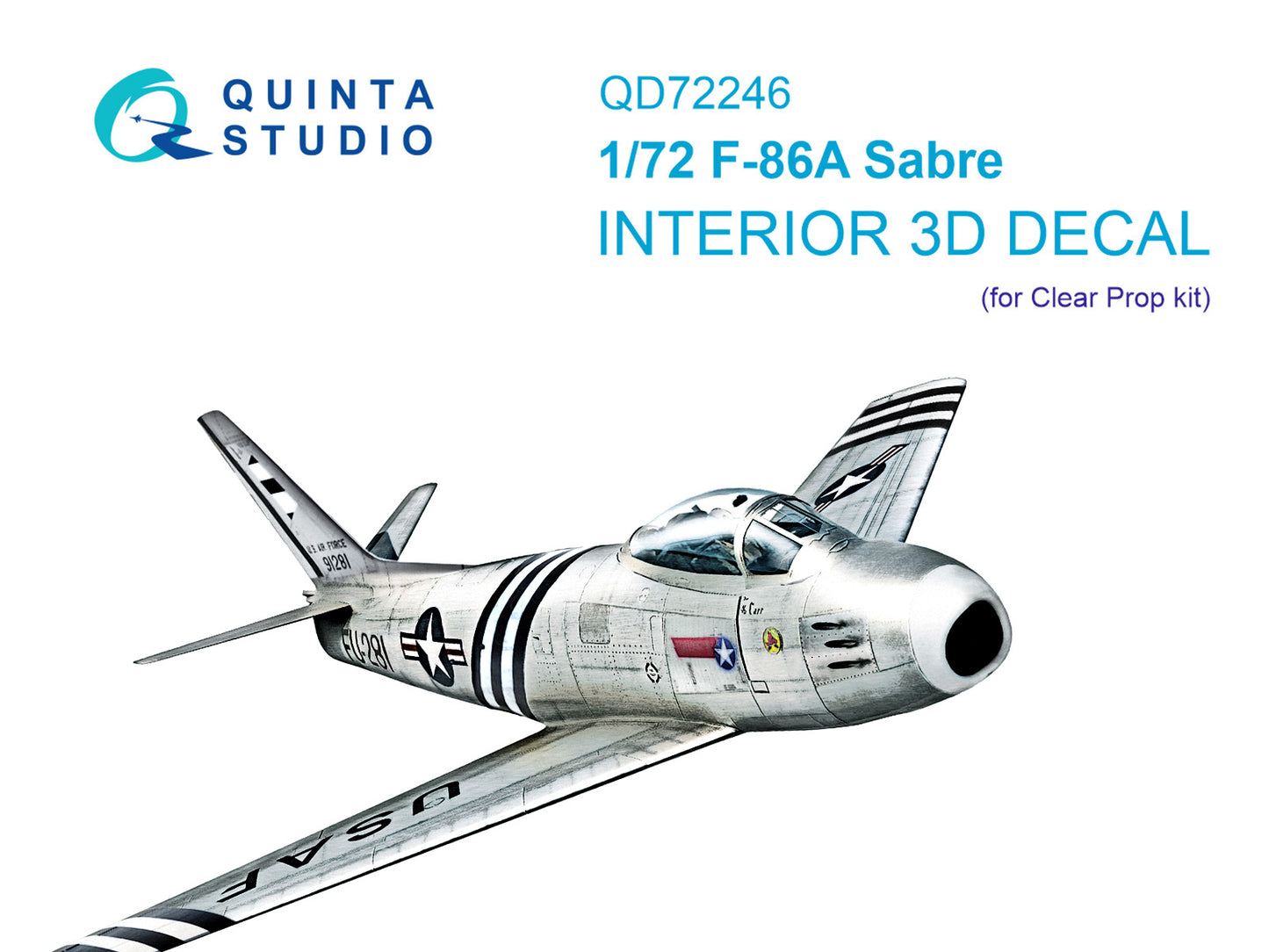 Quinta Studio QD72246 1:72 North-American F-86A Sabre 3D-Printed & coloured Interior