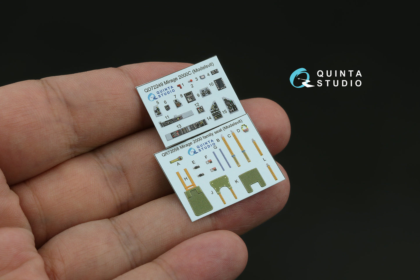 Quinta Studio QD72249 1:72 Dassault Mirage 2000C 3D-Printed & coloured Interior