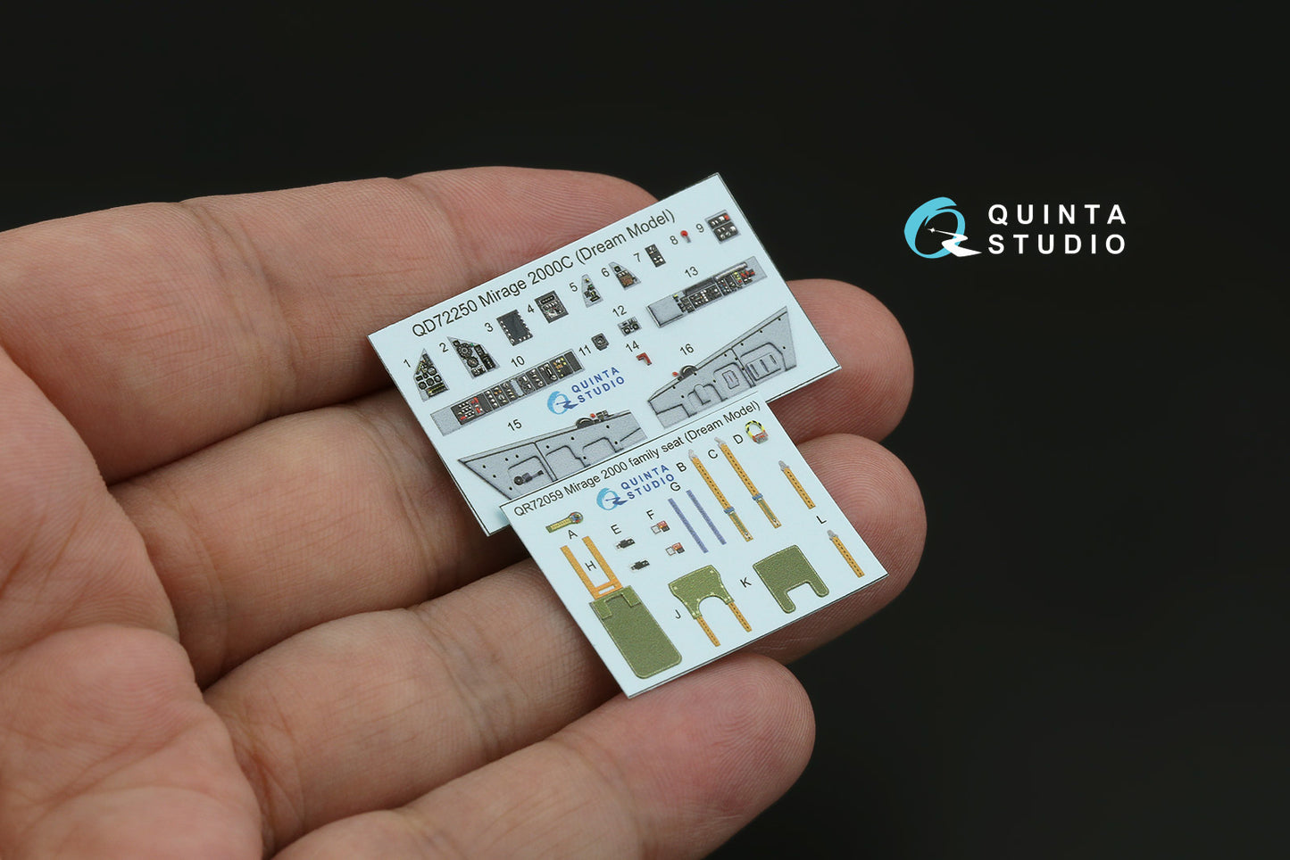 Quinta Studio QD72250 1:72 Dassault Mirage 2000C 3D-Printed & coloured Interior
