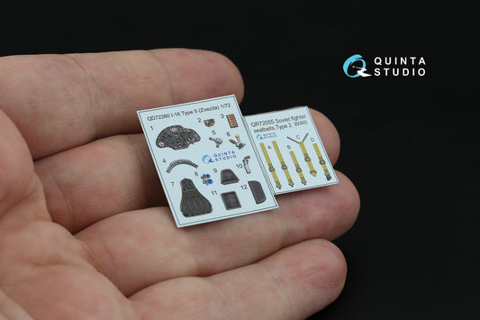 Quinta Studio QD72260 1:72 Polikarpov I-16 Type 5 3D-Printed & coloured Interior