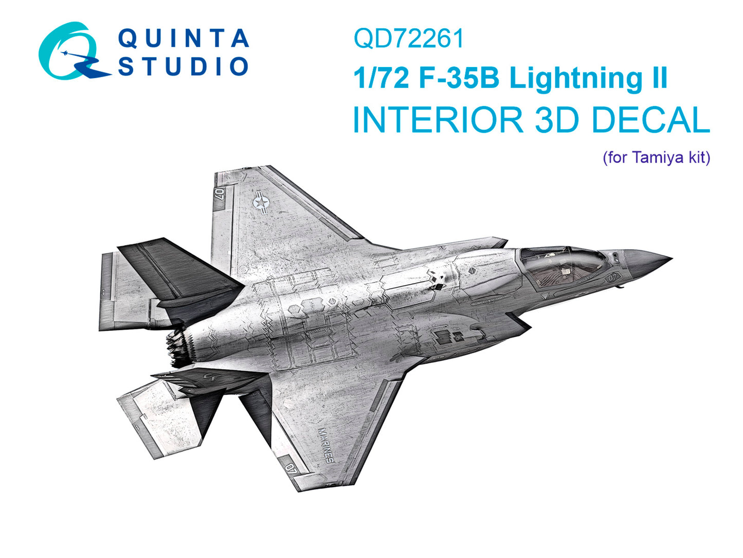 Quinta Studio QD72261 1:72 Lockheed-Martin F-35B Lightning II 3D-Printed & coloured Interior