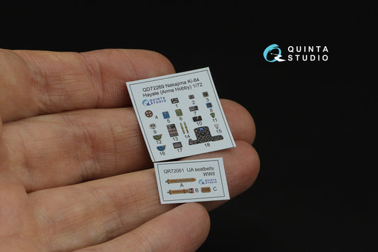 Quinta Studio QD72269 1:72 Nakajima Ki-84 3D-Printed & coloured Interior