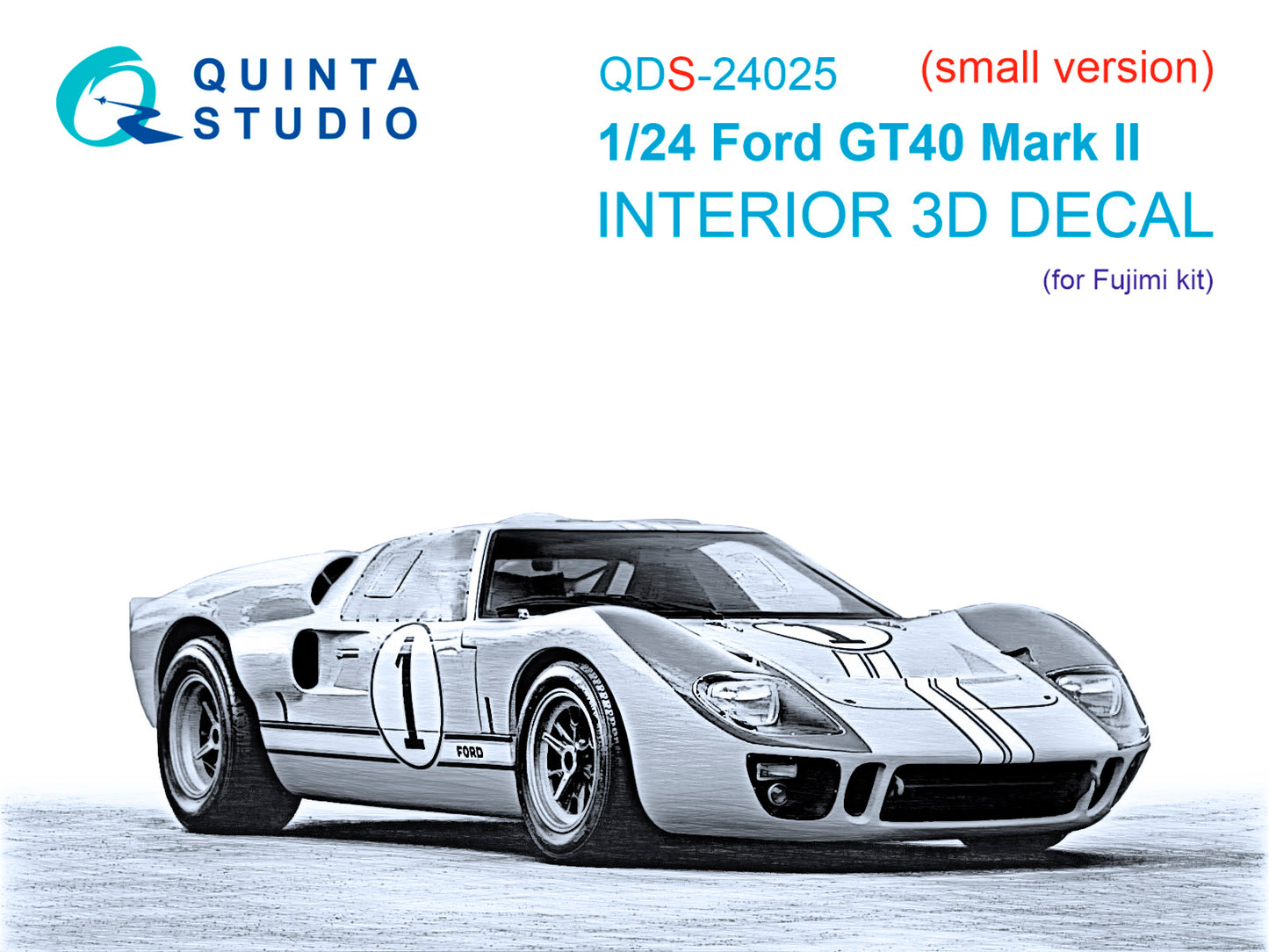 Quinta Studio QDS-24025 1:24 Ford GT40 Mark II 3D-Printed & coloured Interior
