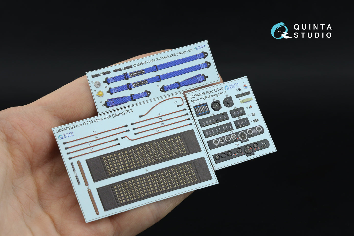 Quinta Studio QDS-24026 1:24 Ford GT40 Mark II '66 3D-Printed & coloured Interior