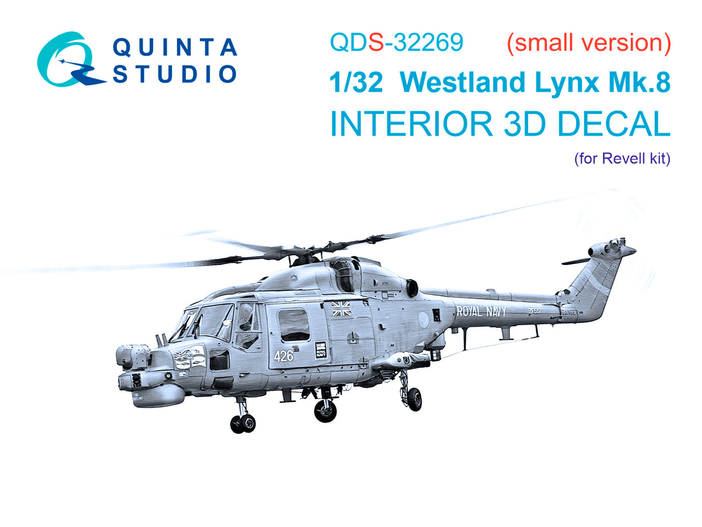 Quinta Studio QDS-32269 1:32 Westland Lynx Mk.8 3D-Printed & coloured Interior