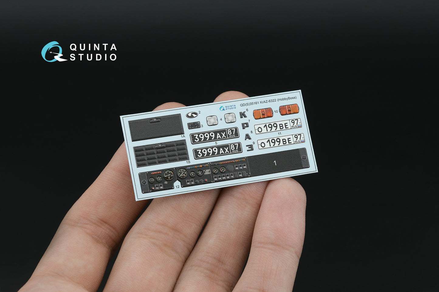 Quinta Studio QDS-35161 1:35 KrAZ-6322 3D-Printed & coloured Interior on decal paper