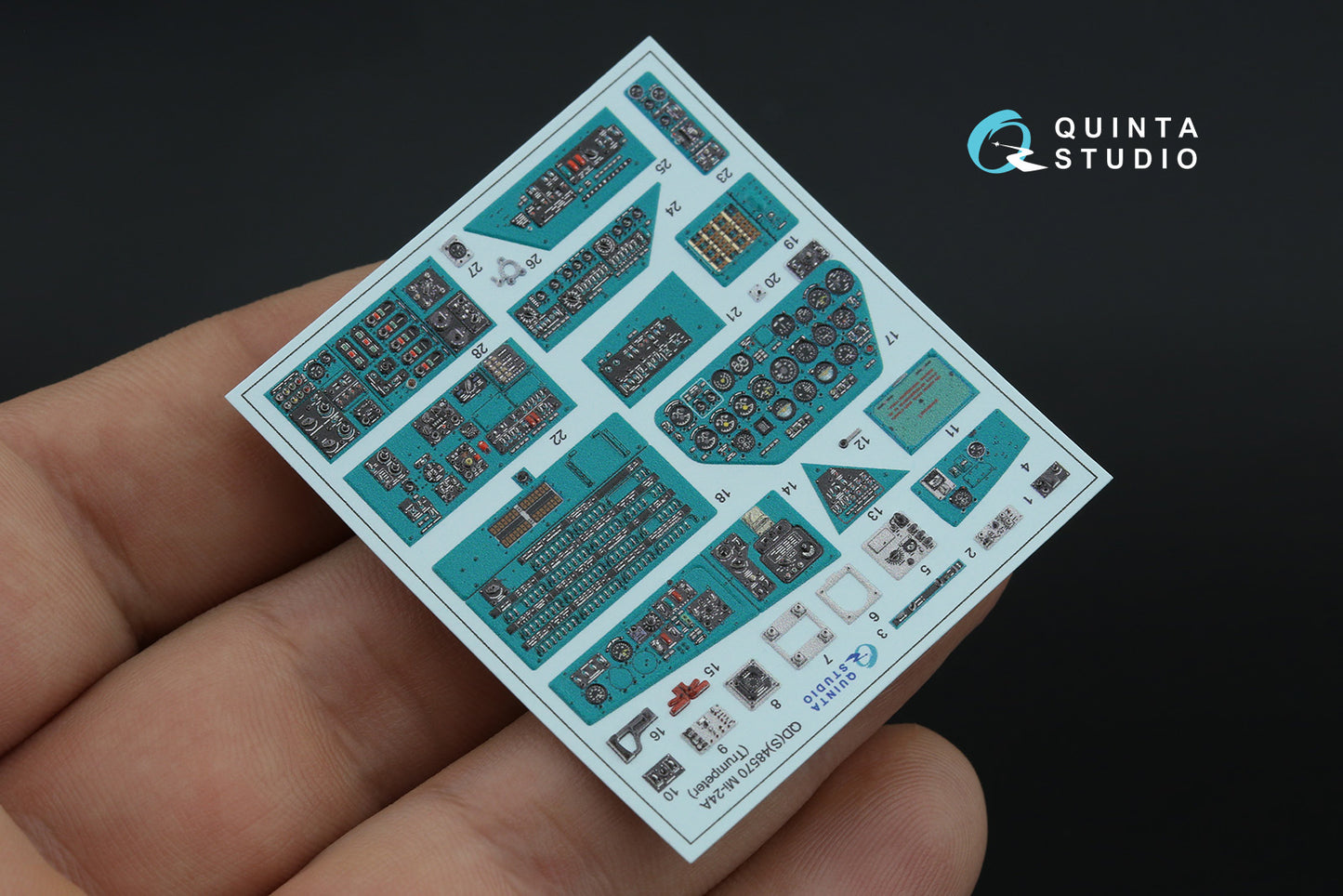 Quinta Studio QDS-48570 1:48 Mil Mi-24A 3D-Printed & coloured Interior on decal paper