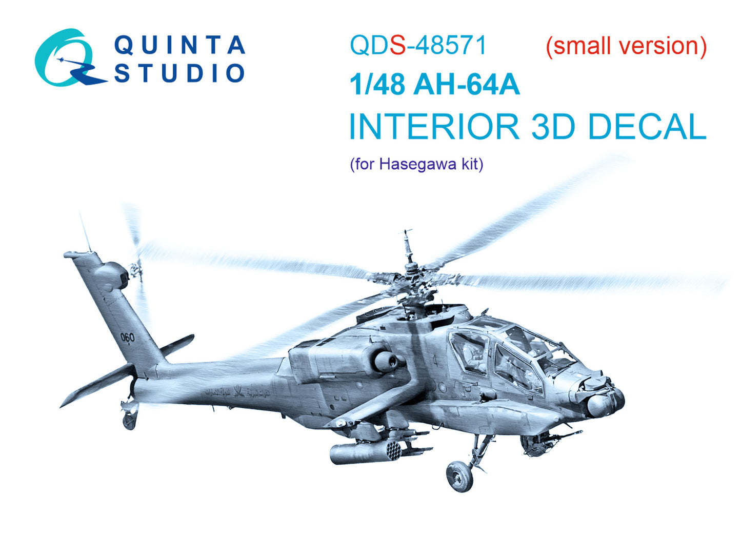 Quinta Studio QDS-48571 1:48 AH-64A 3D-Printed & coloured Interior