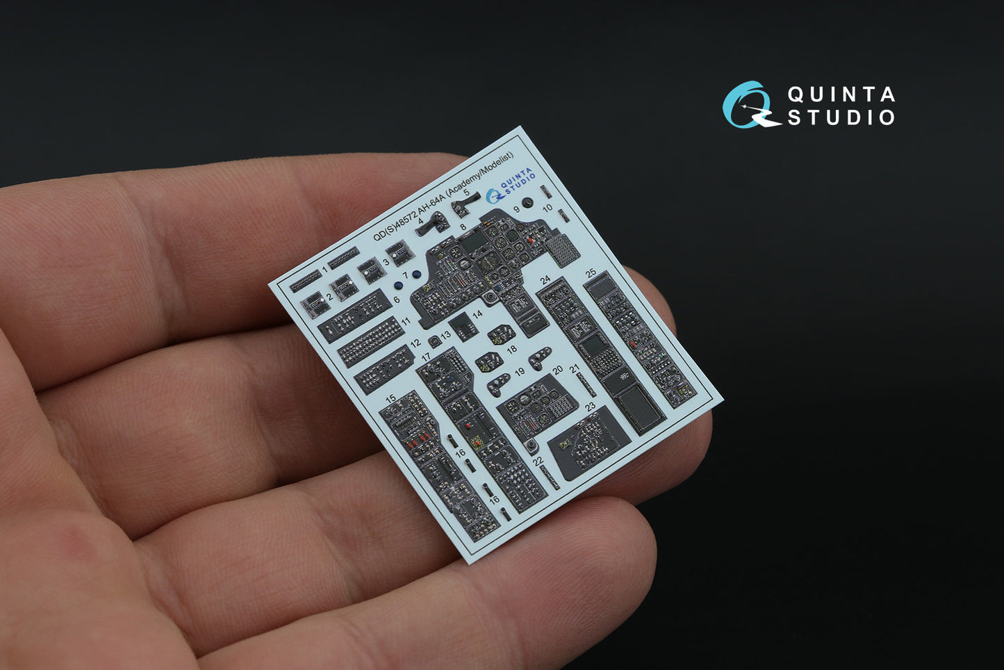 Quinta Studio QDS-48572 1:48 Bell/Boeing AH-64A 3D-Printed & coloured Interior